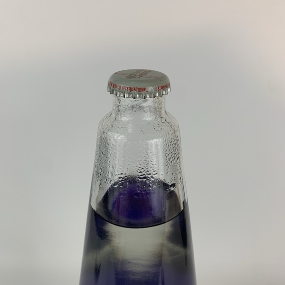 1996 Lava Lite Brand 16" Lava Lamp Clear Liquid w/ Deep Purple Wax & Black Base - Picture 8 of 16